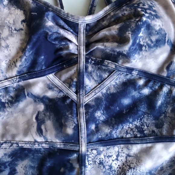 Karma Athletic Tank Top Blue Purple Small Workout - Picture 3 of 8